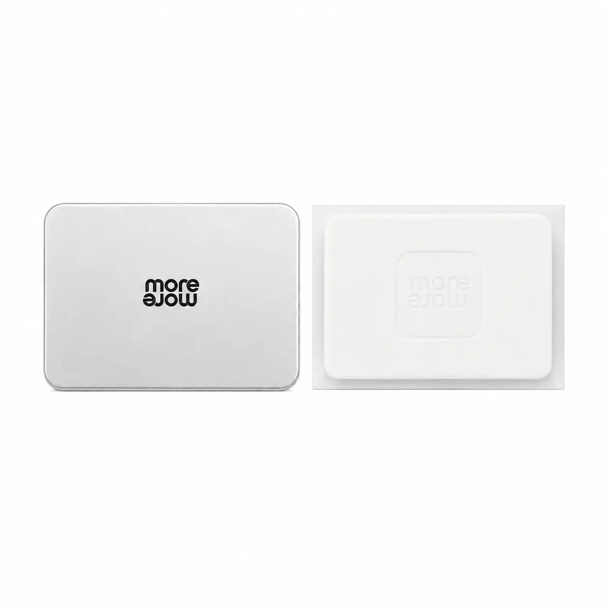 MORE or MORE White Film Cosmetic Oil Blotting Sheets - High Molecular Polymer, Oil-Absorbent, Water-Impermeable, Includes Storage Case and Puff-Shaped Pad for Makeup Touch-Ups